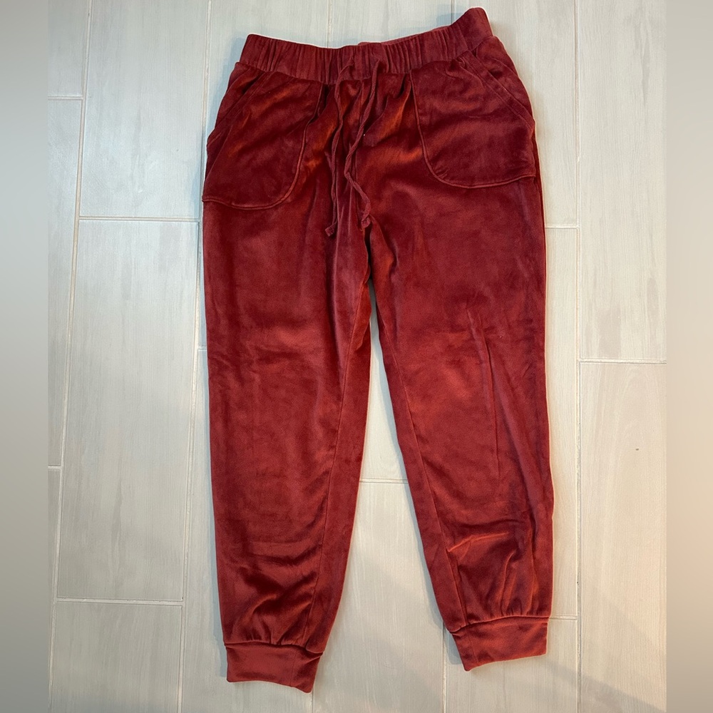 Lauren Conrad Red Velvet Sweatpants